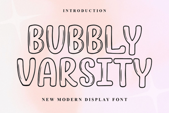 Bubbly Varsity: A Warm, Playful Display Font for Handmade Creators