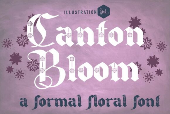 Canton Bloom Family: A Formal Floral Typeface for Elegant Branding