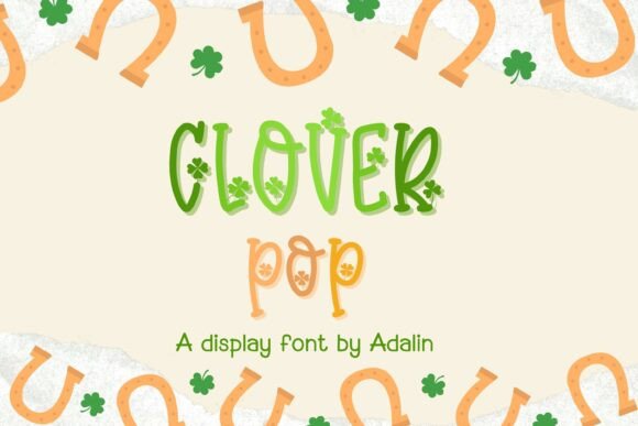 Clover Pop: A Playful Display Font for Whimsical Brand Identities
