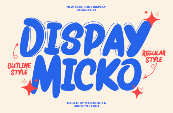 Dispay Micko: A Playful Display Font for Handmade Charm