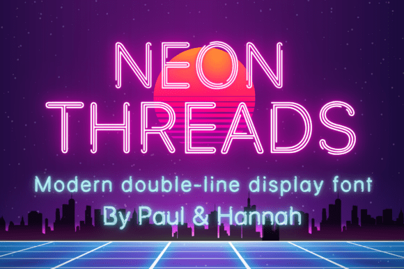 Neon Threads: A Display Font That Makes Your Brand Shine