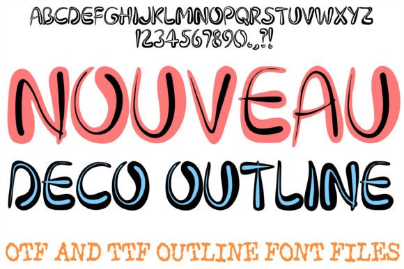 Nouveau Deco Outline: A Display Font for Distinctive Digital Branding