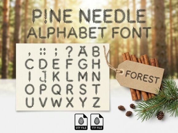 Pine Needle Font: A Forest-Fresh Display Typeface for Brand Design