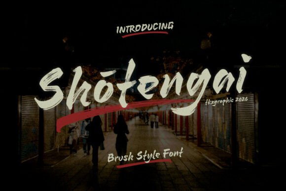 Shotengai Brush: A Bold Display Font for Urban Digital Identity