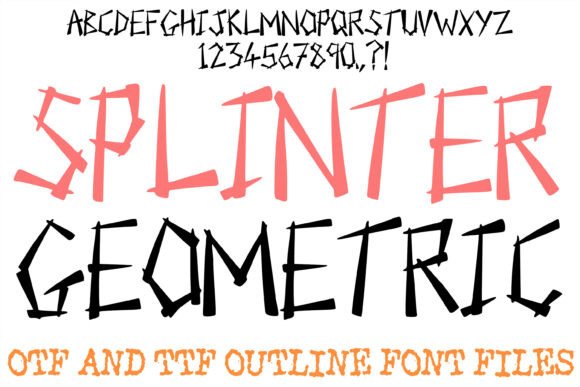 Splinter Geometric Font: A Bold Display Typeface for Digital Impact