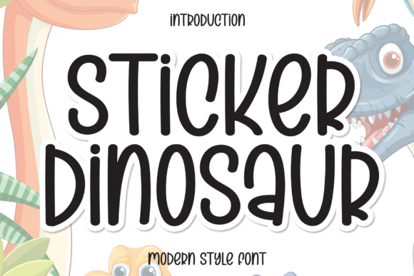 Sticker Dinosaur: A Playful Display Font for Editorial Charm