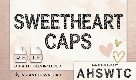 Sweetheart Caps: A Display Font That Feels Like a Hug