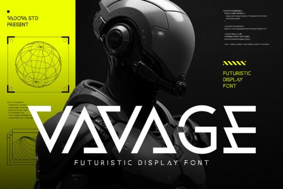 Vavage: A Futuristic Display Font for Bold Handmade Brands